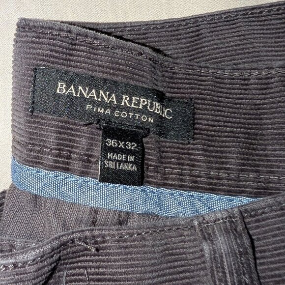 Men's Banana Republic gray corduroys: 36/32 - Picture 2 of 5